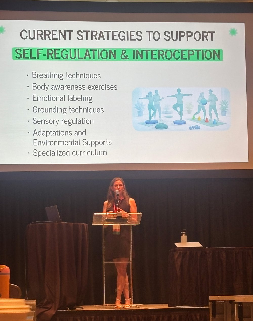 Meghan Chemidlin presenting on self-regulation and interoception