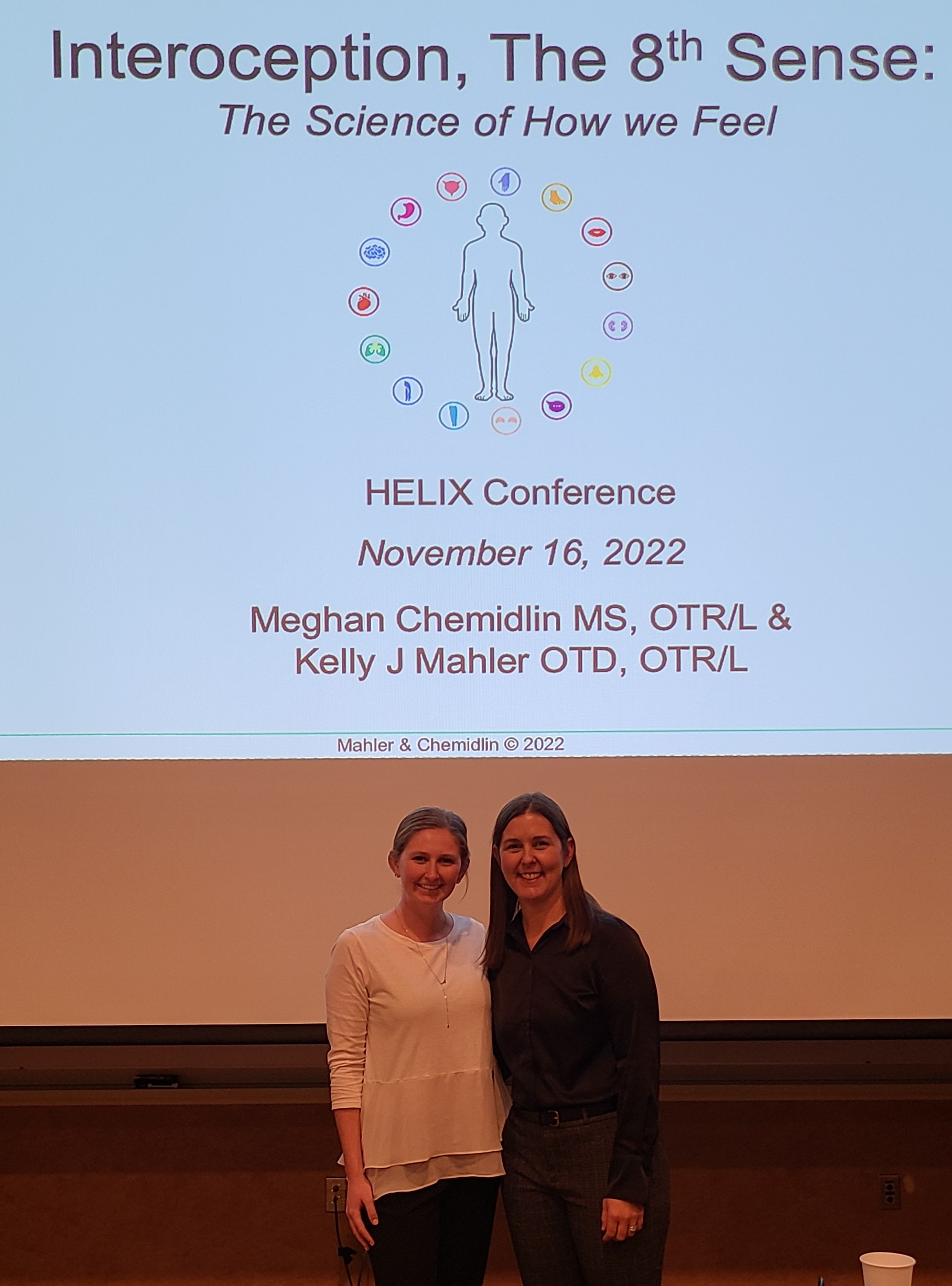 Meghan Chemidlin speaking at a conference