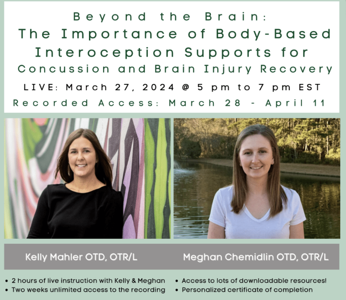 Concussion, TBI & Interoception course